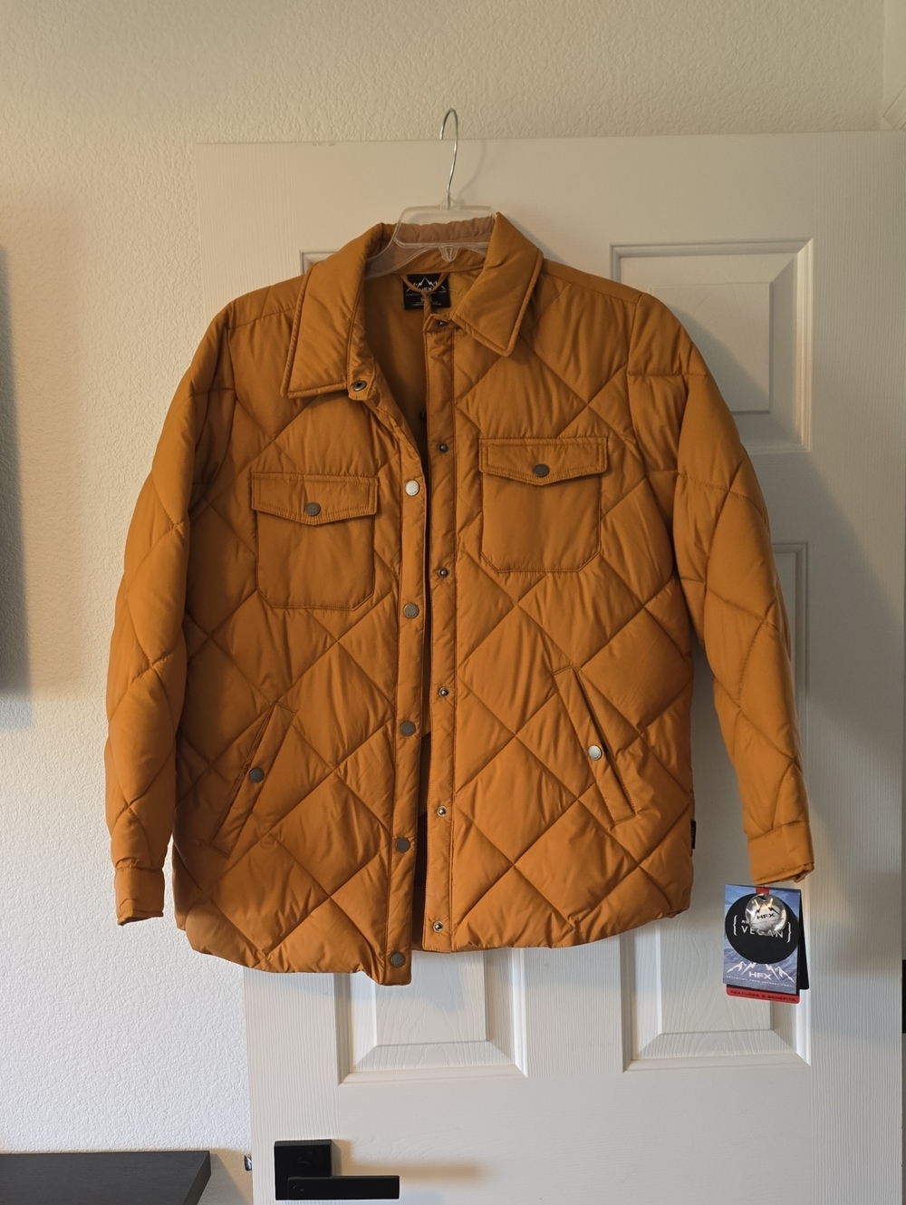HFX Quilted Utility Jacket - Mustard Sz Med Nwt UNISEX